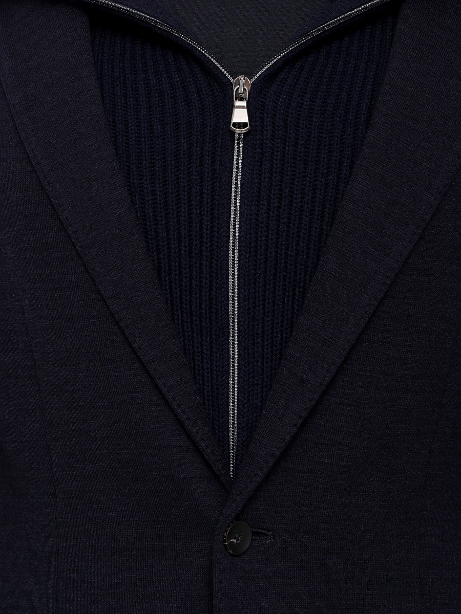 Пиджак из шерсти и хлопка FRADI 252WN6187/89/SJK.JACKET_GW Синий  Фото 5