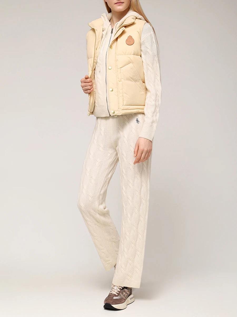 Жилет стеганый SPORTY & RICH OW018512202BE20/3877 Молочный Бежевый  Фото 2