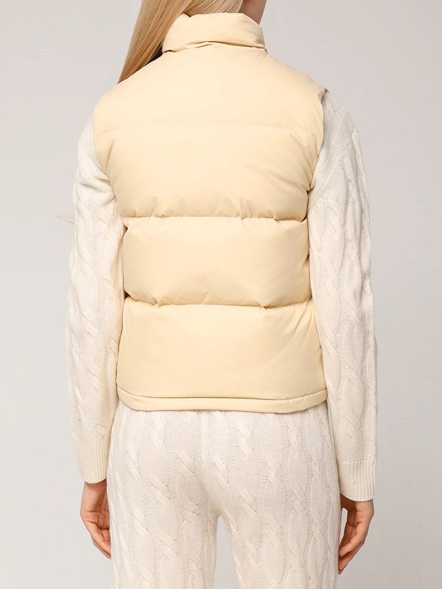 Жилет стеганый SPORTY & RICH OW018512202BE20/3877 Молочный Бежевый  Фото 3