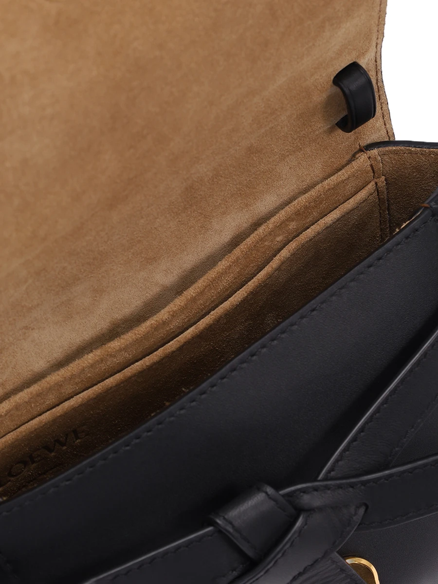Сумка кожаная LOEWE A650N46X13 1100 Черный  Фото 4