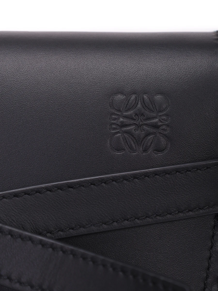 Сумка кожаная LOEWE A650N46X13 1100 Черный  Фото 5