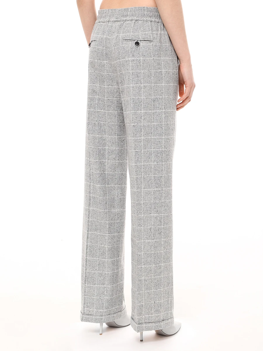 Брюки из шерсти и шелка KITON D56106K0541E02000 Серый  Фото 4