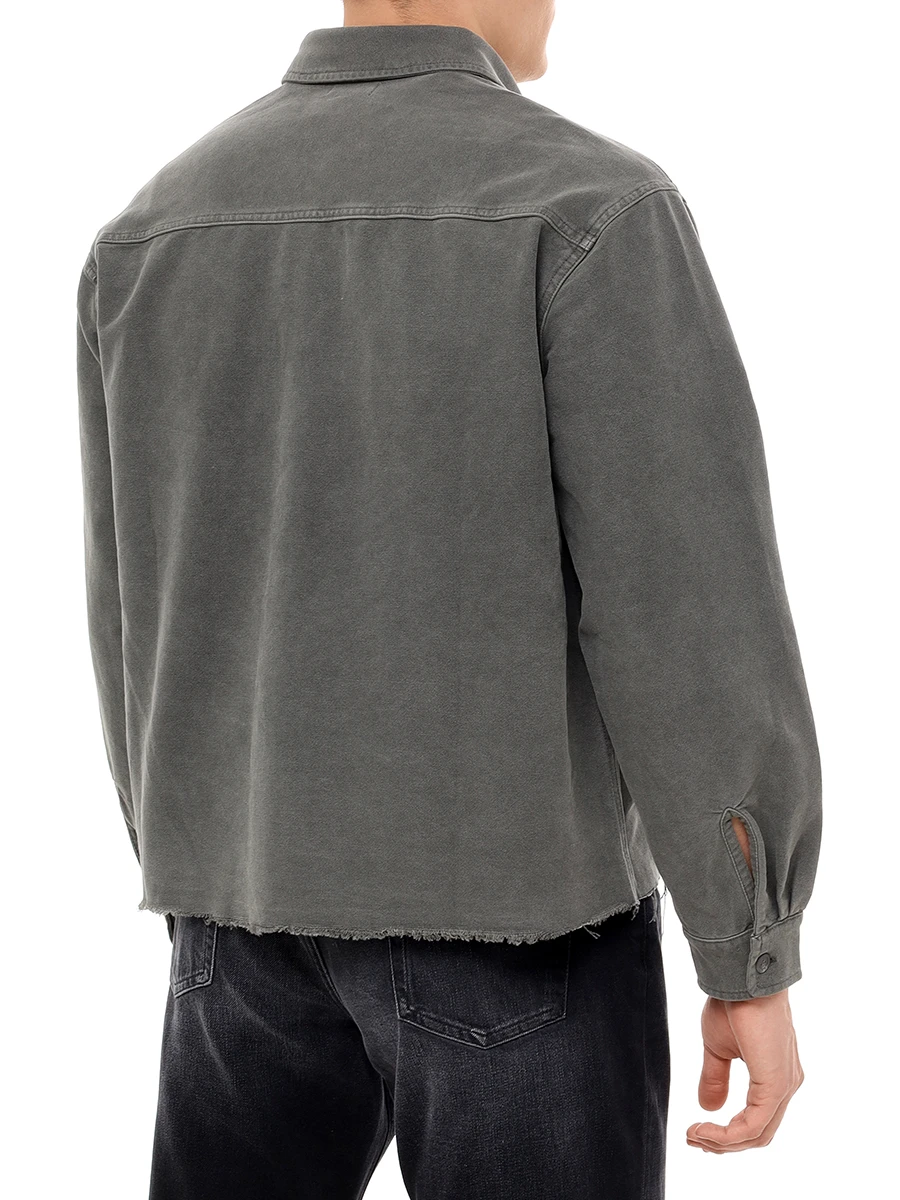 

Рубашка хлопковая, Серый, E047F9214A