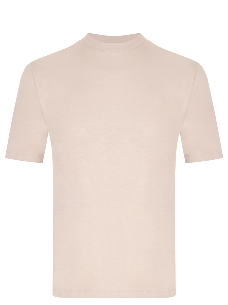 Футболка хлопковая DANIELE FIESOLI 0682 T/SHIRT LUPETTO COTONE ELAST 131 BEIGE Бежевый 