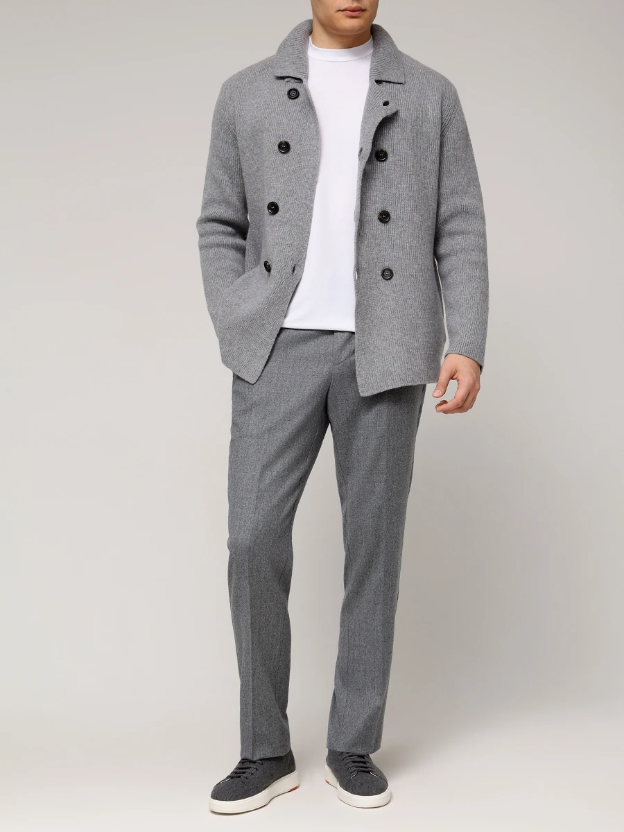 Футболка хлопковая DANIELE FIESOLI 0682 T/SHIRT LUPETTO COTTONE ELAST 01 BCO Белый  Фото 2