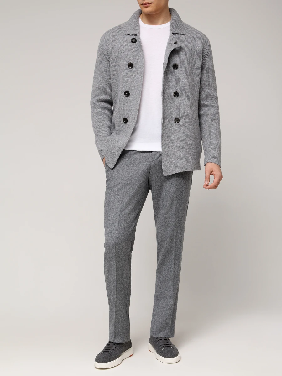 Футболка хлопковая DANIELE FIESOLI 0628 T/SHIRT GIRO M/LUNGA 01 BIANCO Белый  Фото 2