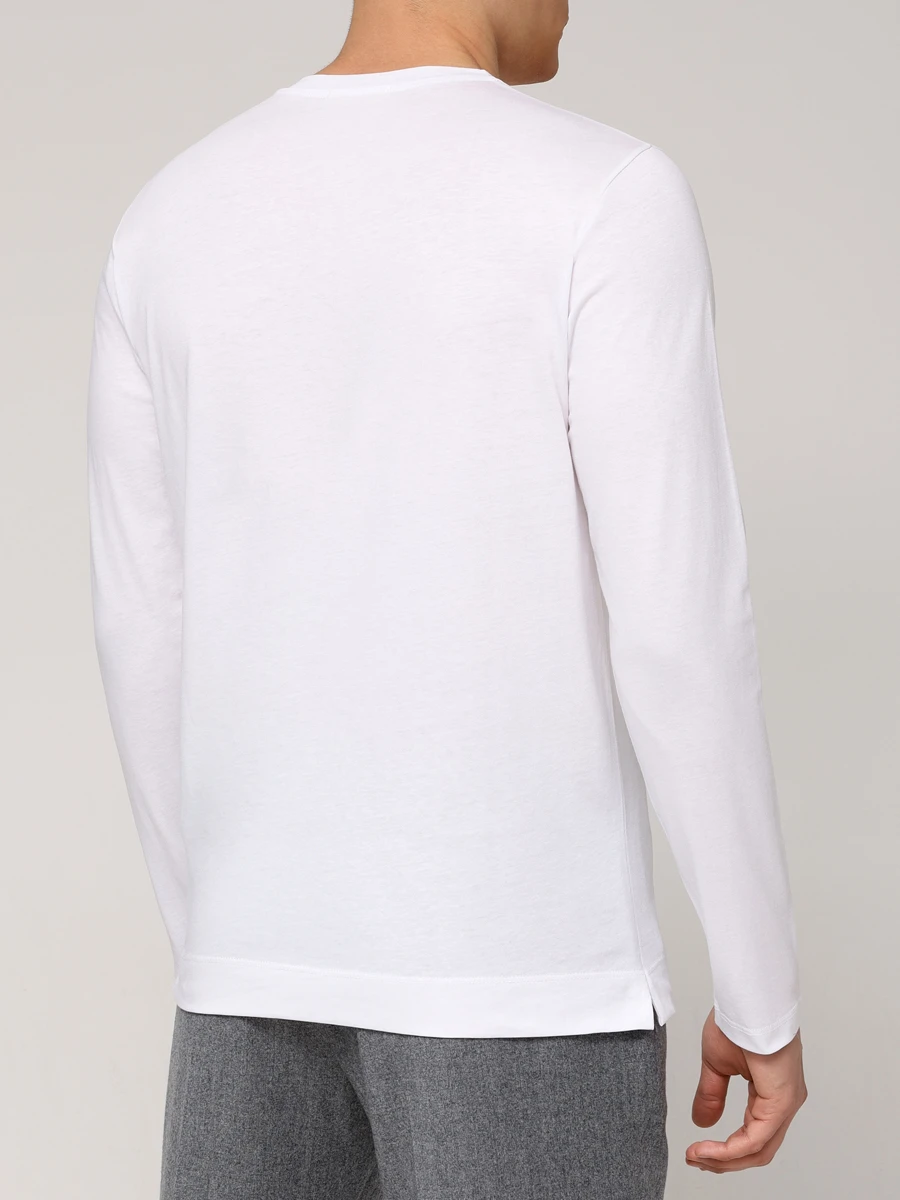 Футболка хлопковая DANIELE FIESOLI 0628 T/SHIRT GIRO M/LUNGA 01 BIANCO Белый  Фото 3
