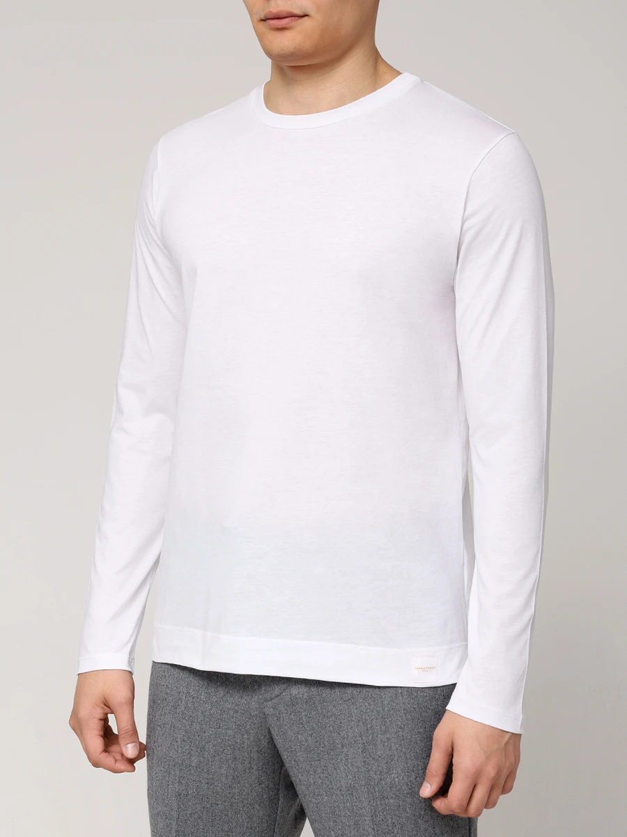 

Футболка хлопковая, Белый, 0628 T/SHIRT GIRO M/LUNGA 01 BIANCO