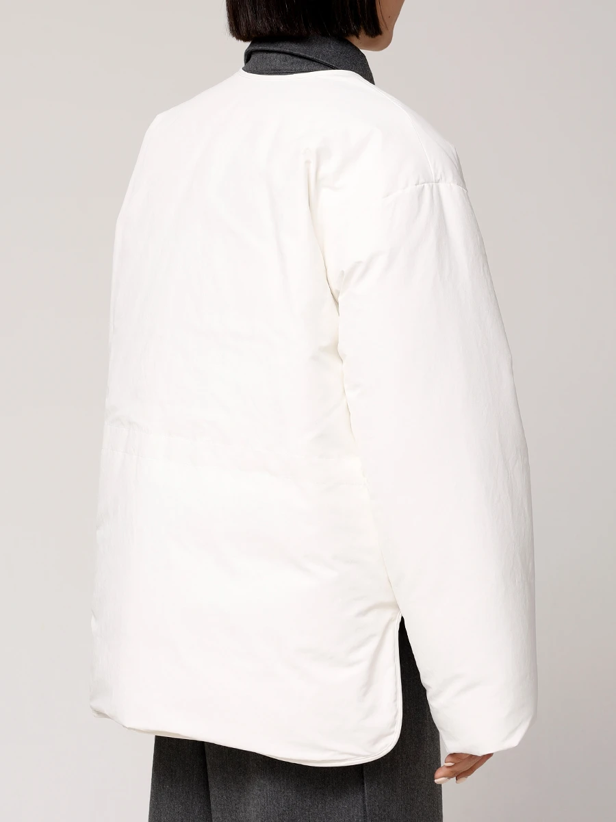 Пуховик однотонный JIL SANDER J40AF0144 J70008 100 Белый  Фото 3