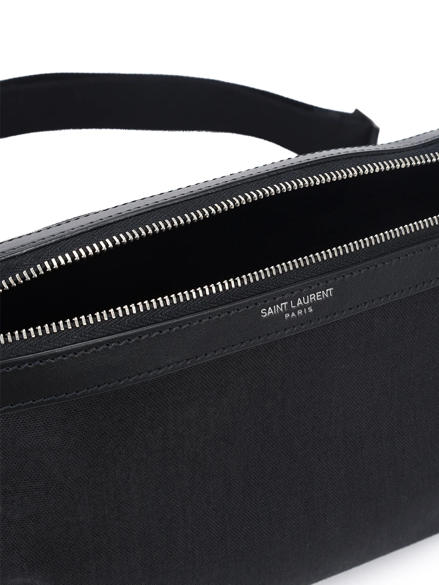 Сумка текстильная SAINT LAURENT 557831 GIVLE 1000 Черный  Фото 4