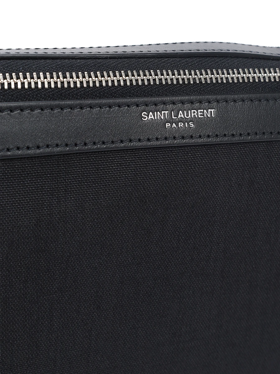 Сумка текстильная SAINT LAURENT 557831 GIVLE 1000 Черный  Фото 5
