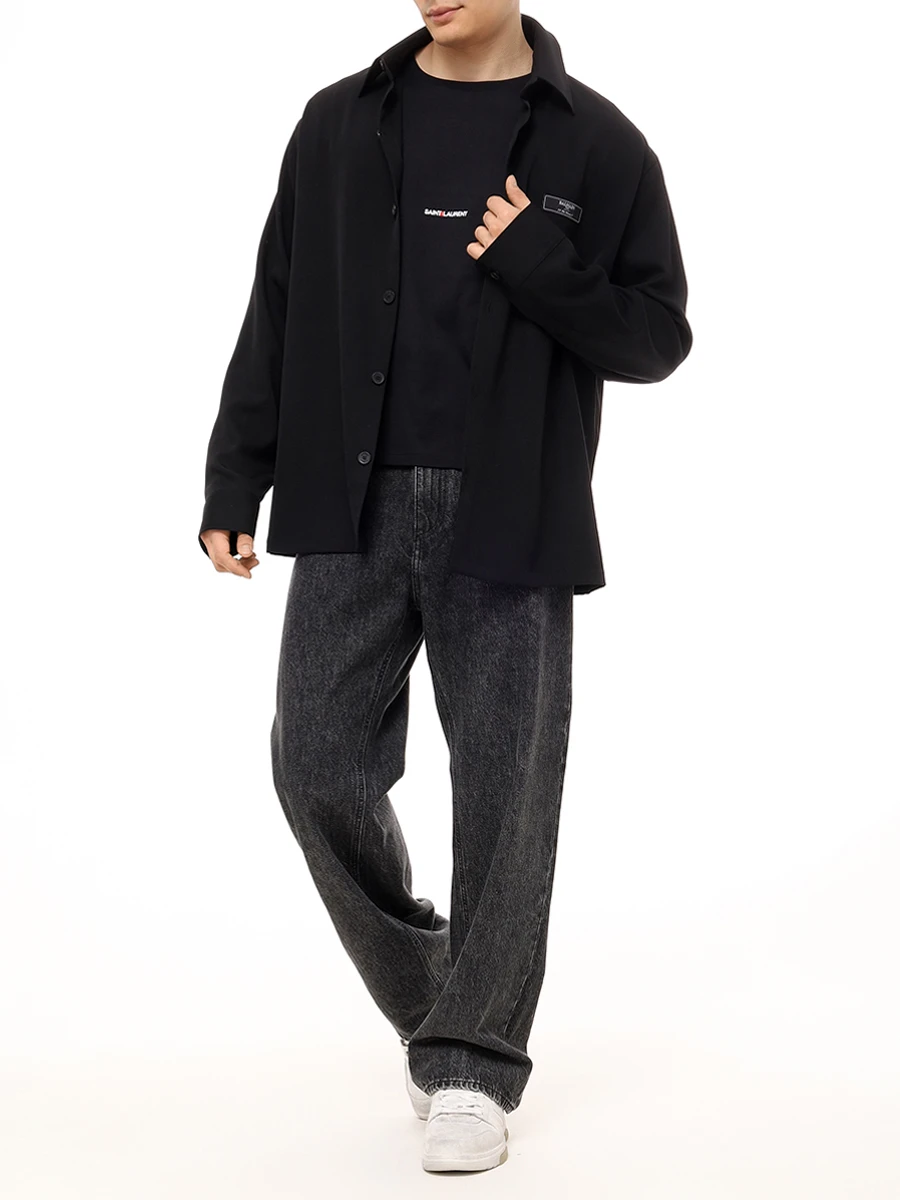 Футболка хлопковая SAINT LAURENT 464572 YB2DQ 1000 Черный  Фото 2