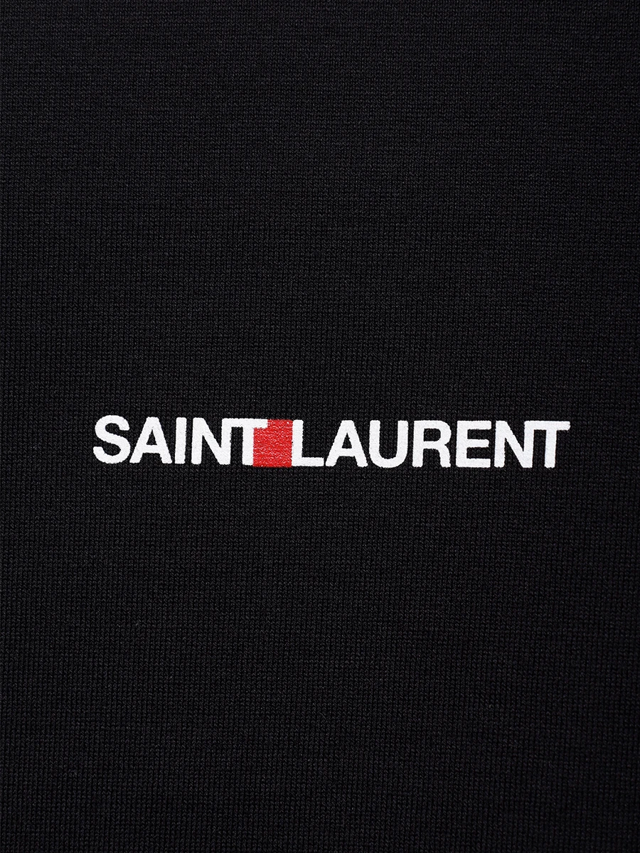 Футболка хлопковая SAINT LAURENT 464572 YB2DQ 1000 Черный  Фото 6