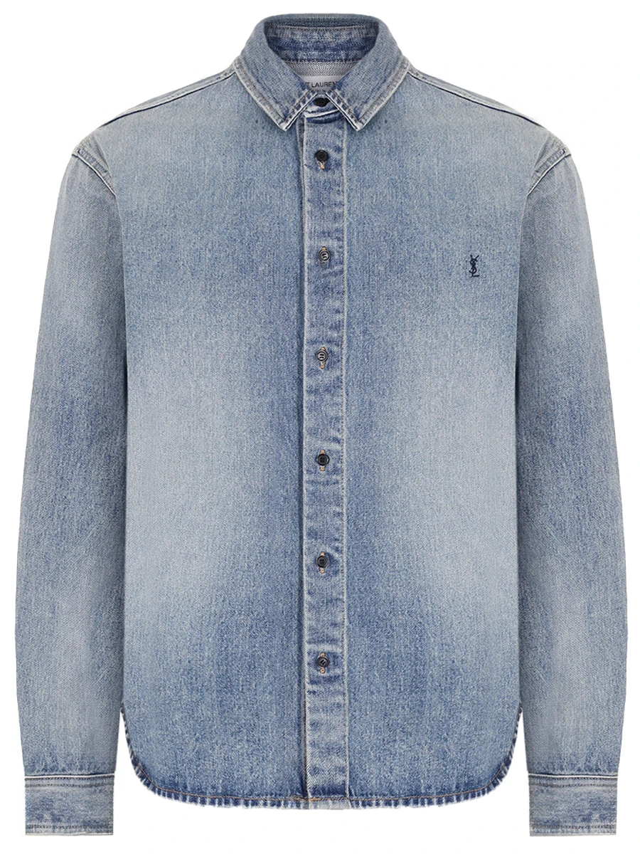 Рубашка джинсовая SAINT LAURENT 753029 Y07JA 5018 Голубой 