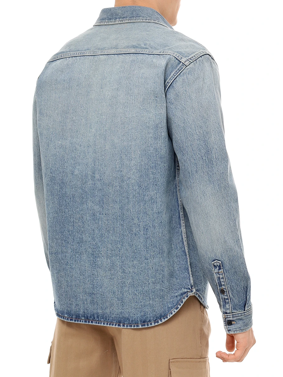 Рубашка джинсовая SAINT LAURENT 753029 Y07JA 5018 Голубой  Фото 3