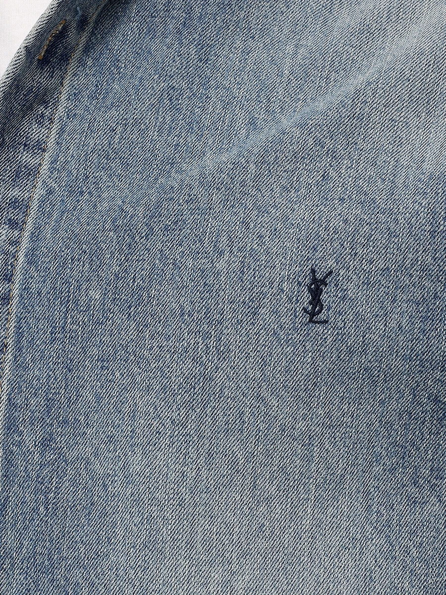 Рубашка джинсовая SAINT LAURENT 753029 Y07JA 5018 Голубой  Фото 5