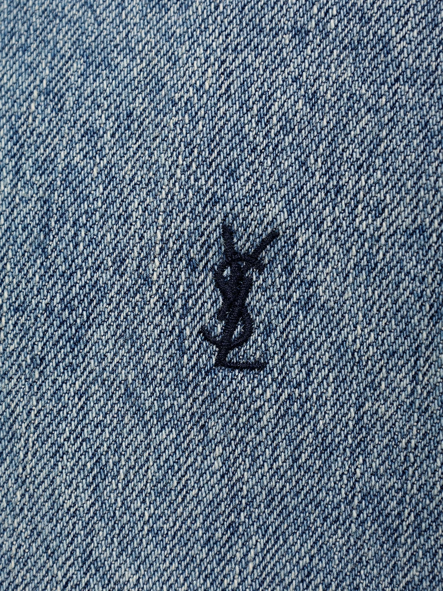 Рубашка джинсовая SAINT LAURENT 753029 Y07JA 5018 Голубой  Фото 6