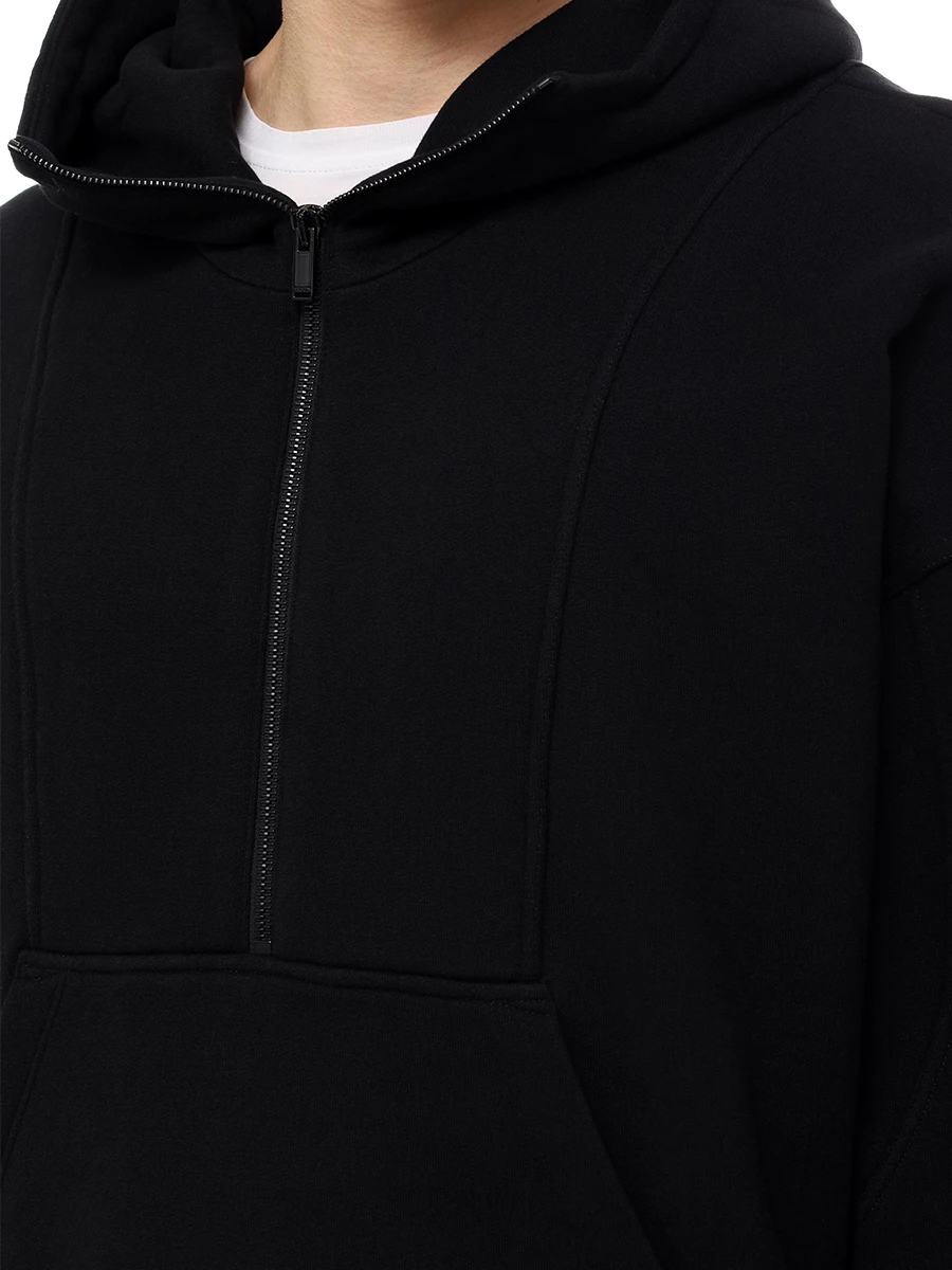 Худи хлопковое SAINT LAURENT 802136 Y36SW 1000 Черный  Фото 5