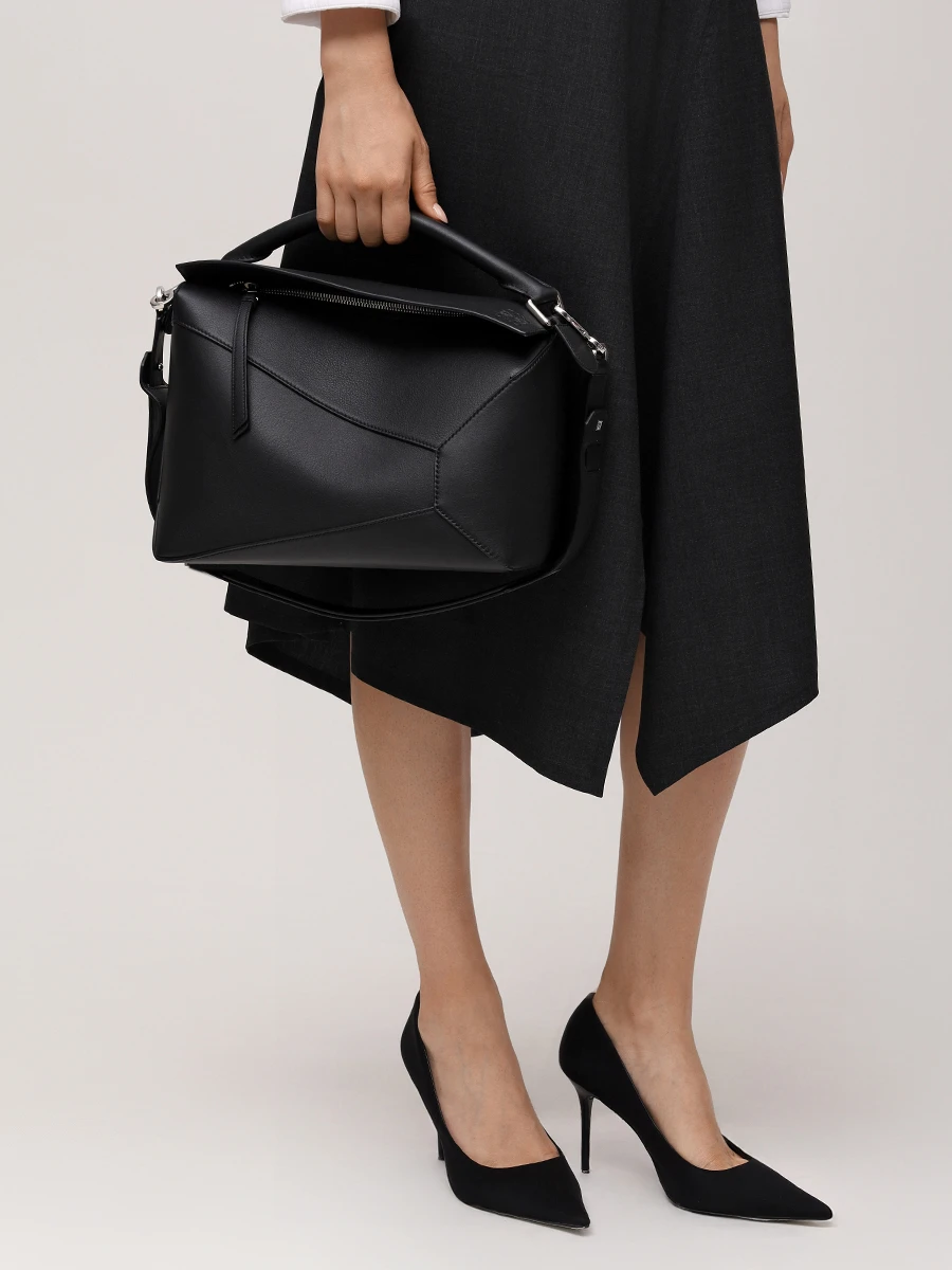 Сумка кожаная LOEWE A510P49X14 1100 Черный  Фото 2