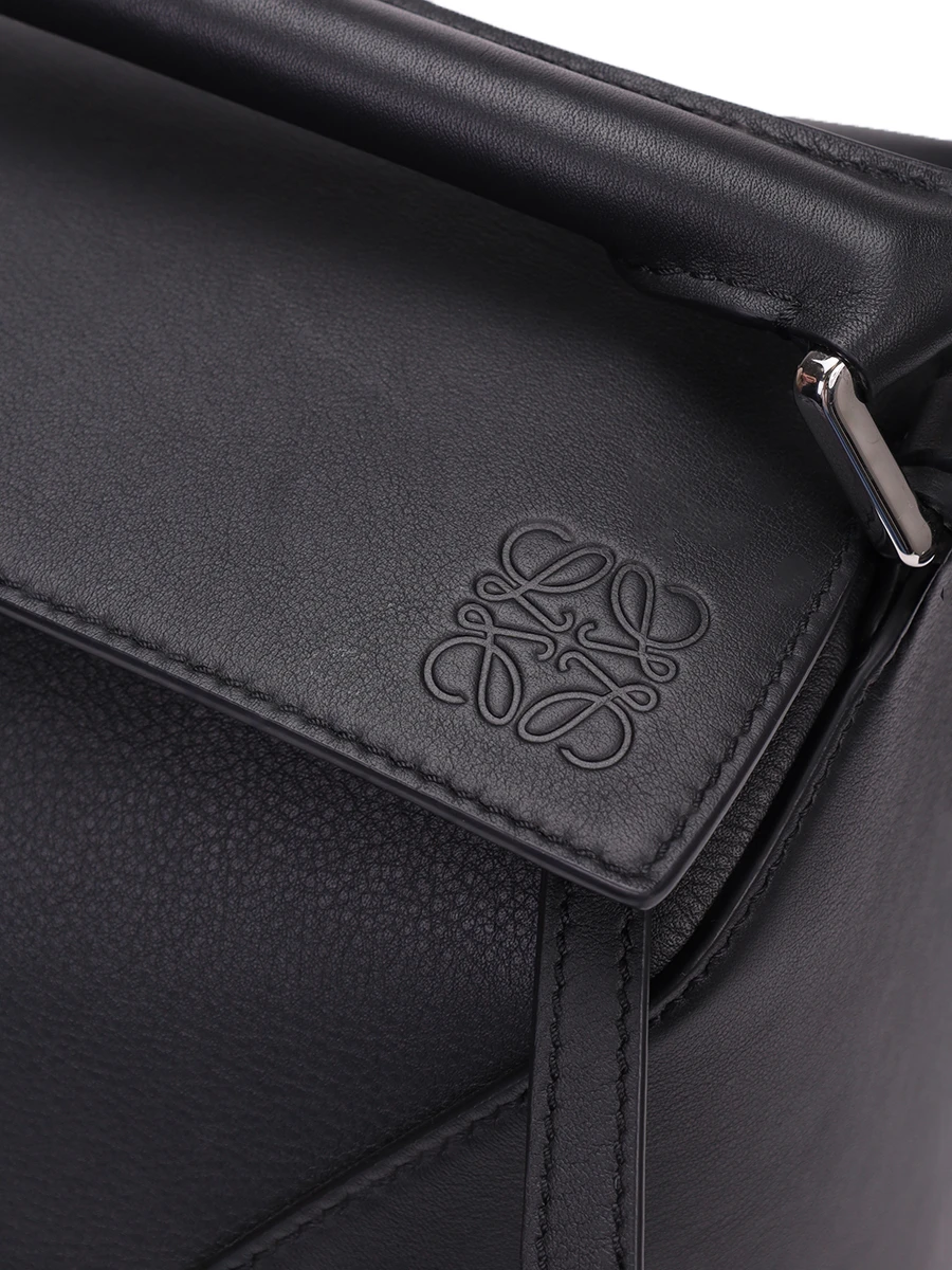 Сумка кожаная LOEWE A510P49X14 1100 Черный  Фото 5