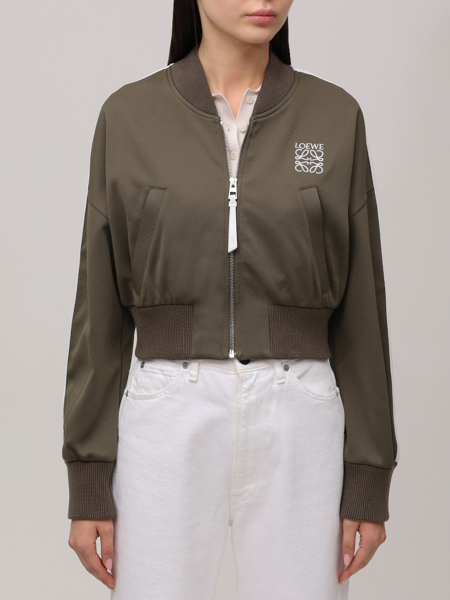 Бомбер однотонный LOEWE S359Y02XC2 8967 Хаки  Фото 4