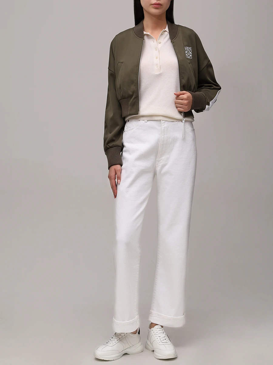 Бомбер однотонный LOEWE S359Y02XC2 8967 Хаки  Фото 2