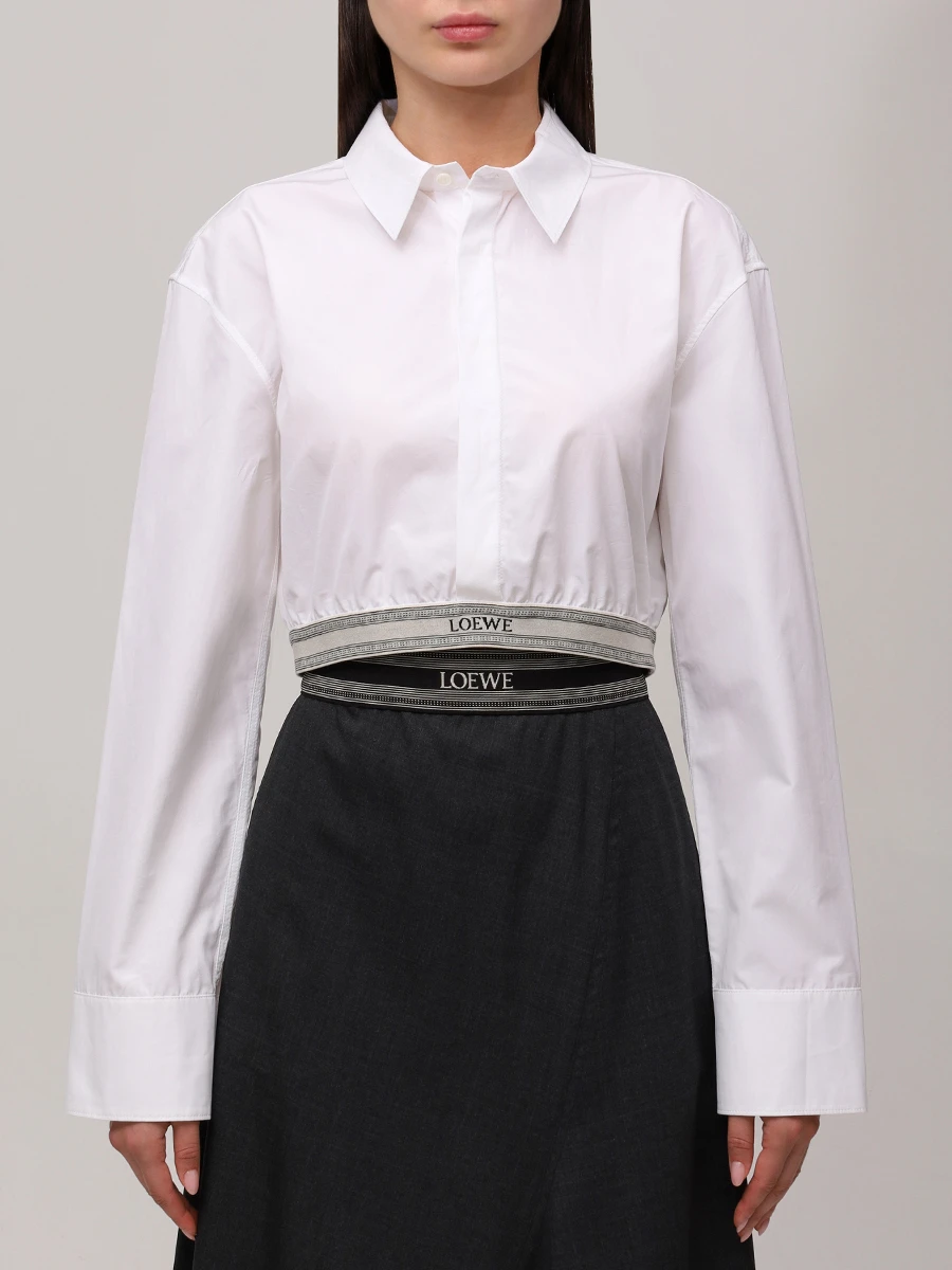 Рубашка хлопковая LOEWE S359Y05XAX 2090 Белый  Фото 4