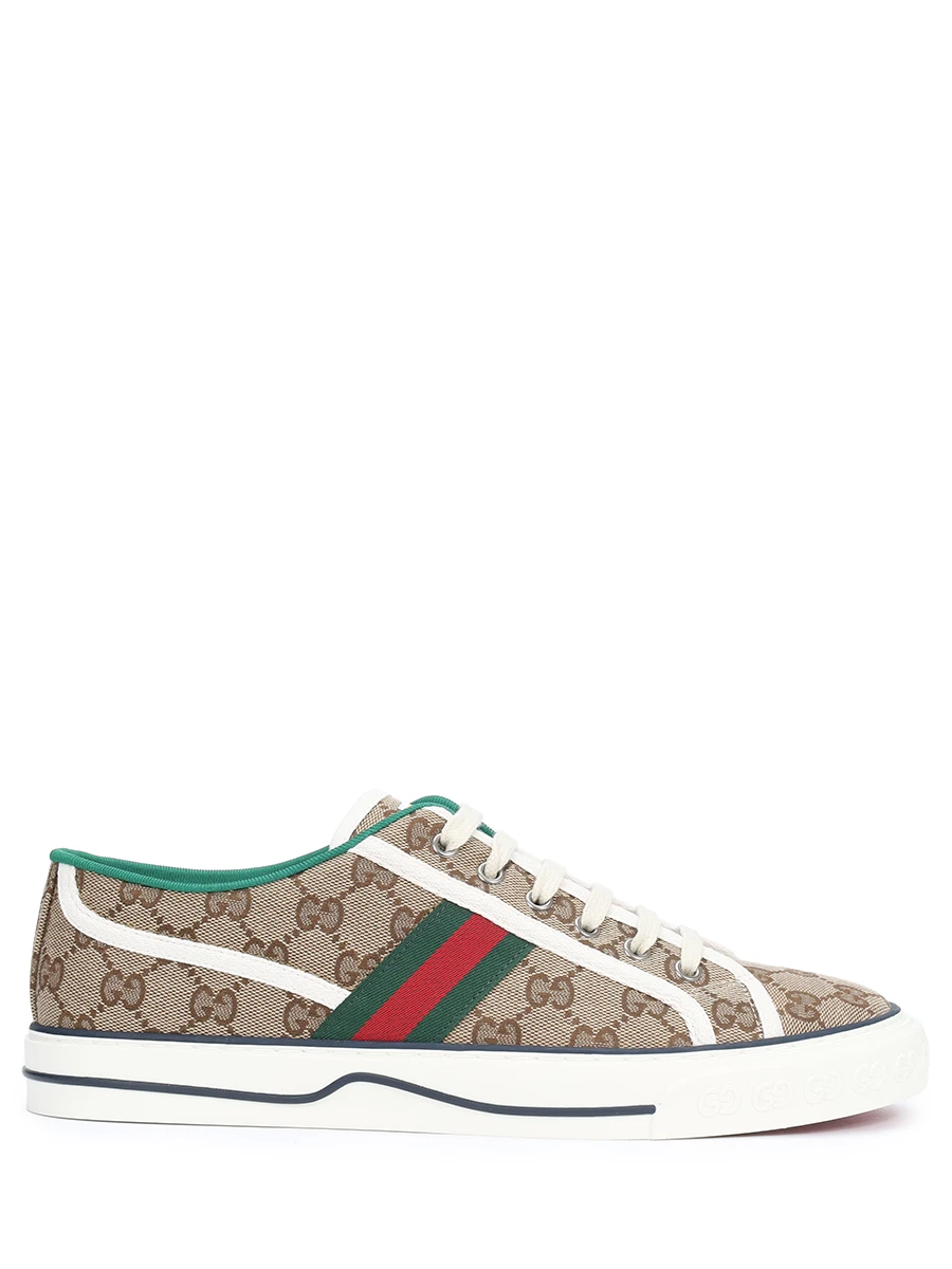 

Кеды текстильные G Gucci Tennis 1977, Бежевый, 606111 HVK20 9766