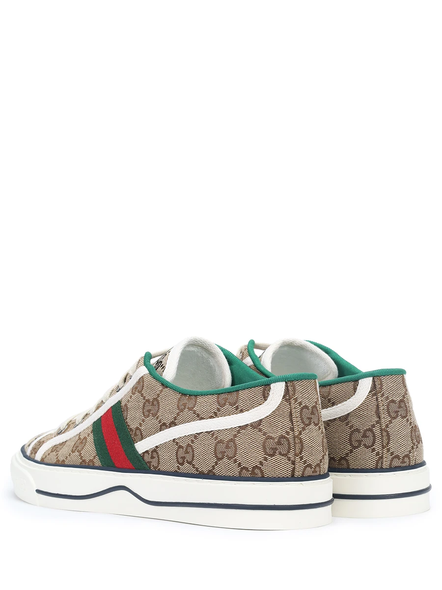 Кеды текстильные G Gucci Tennis 1977 GUCCI 606111 HVK20 9766 Бежевый  Фото 4