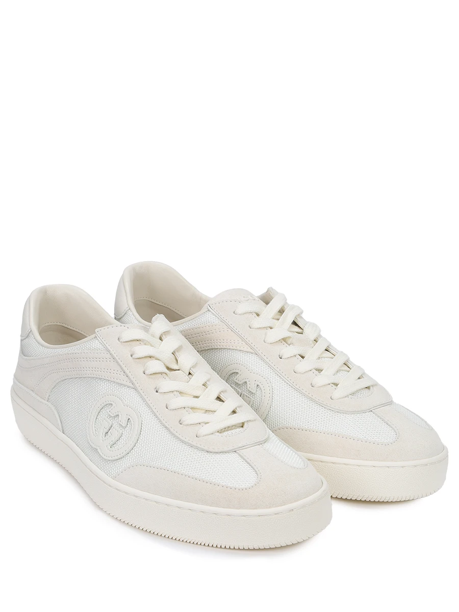 Кеды комбинированные G74 GUCCI 791742 AADM0 9110 Белый  Фото 2