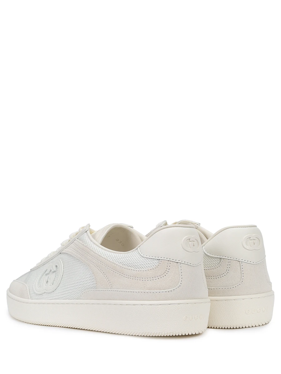 Кеды комбинированные G74 GUCCI 791742 AADM0 9110 Белый  Фото 4