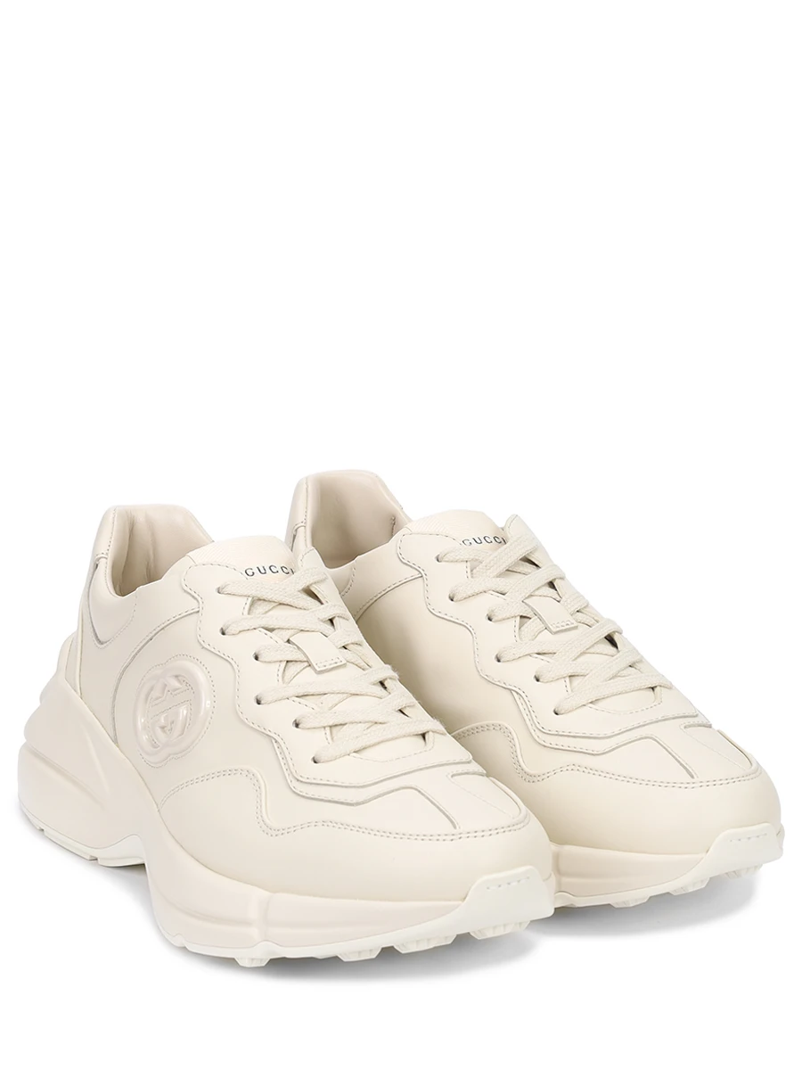 Кроссовки кожаные Rhyton GUCCI 795782 0G2R0 9522 Кремовый  Фото 2