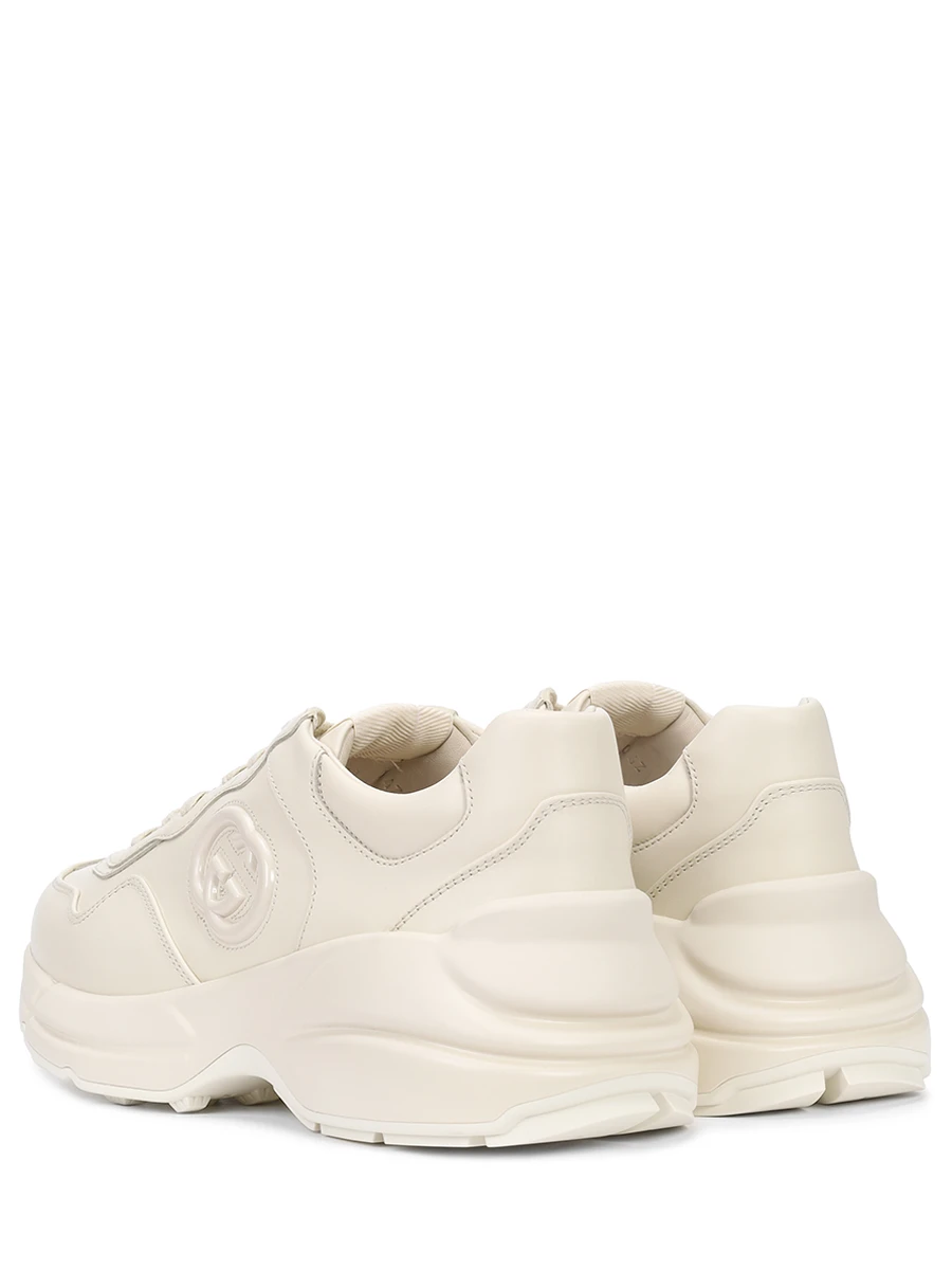 Кроссовки кожаные Rhyton GUCCI 795782 0G2R0 9522 Кремовый  Фото 4