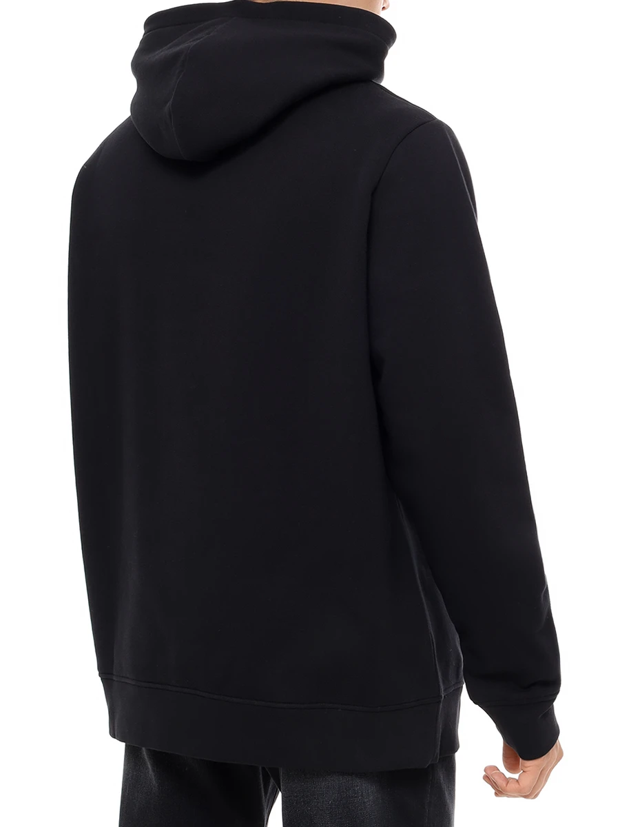 Худи хлопковое BALMAIN DH0JT047GE07 Черный  Фото 3
