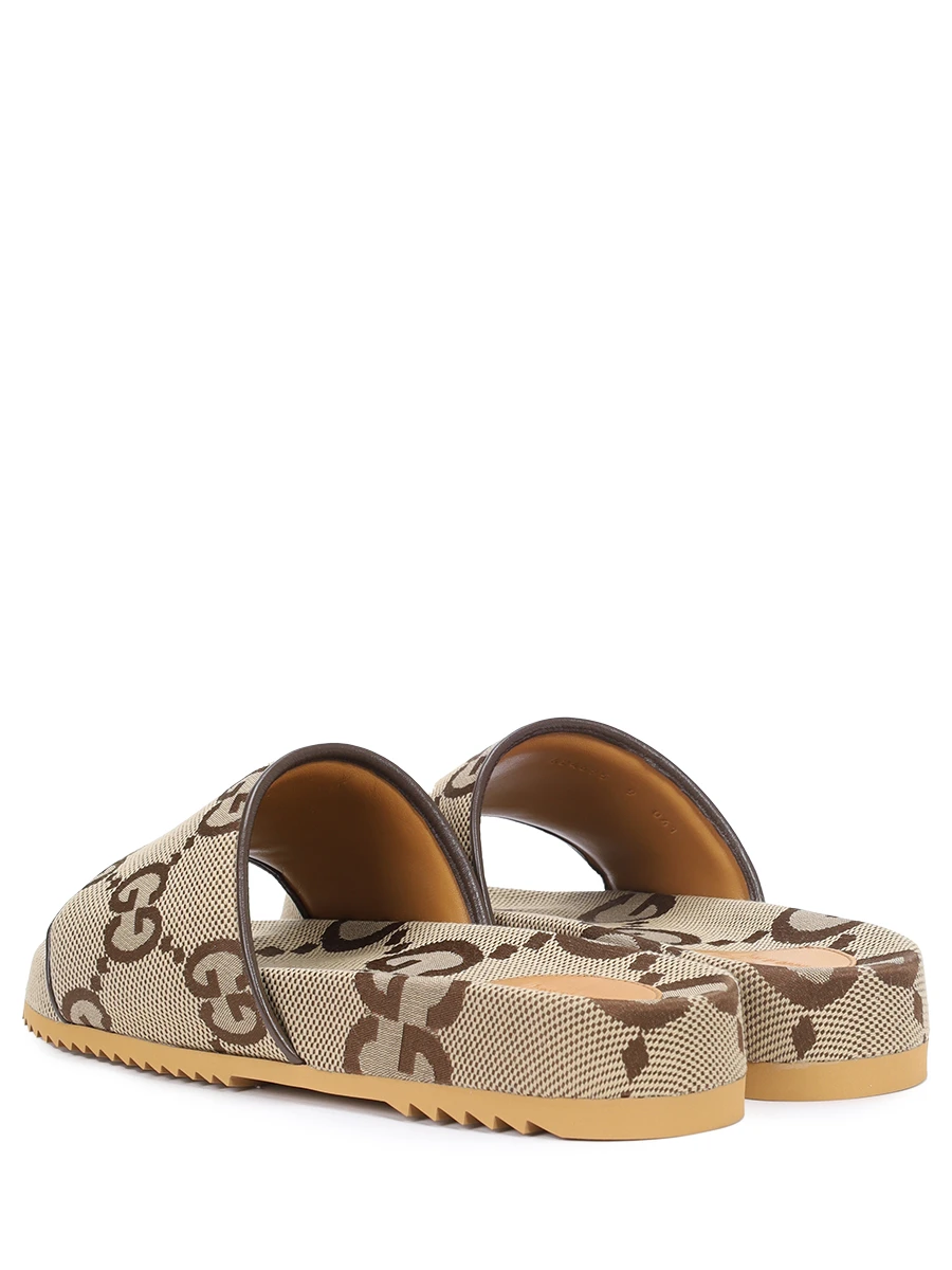 Шлепанцы текстильные GUCCI 624695 UKOD0 2673 Бежевый  Фото 4