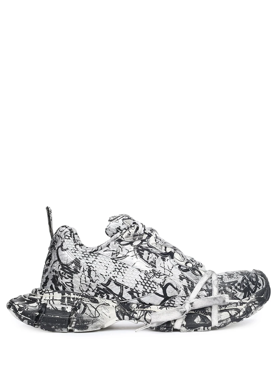 Кроссовки текстильные 3XL Extreme Graffiti BALENCIAGA 734734 W2RG3 9010 Черный 