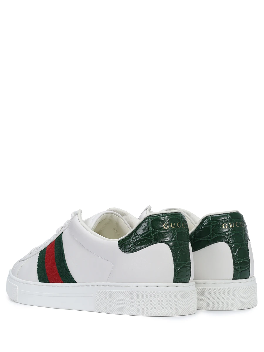 Кеды кожаные Ace GUCCI 757892 AACAG 9055 Белый  Фото 4