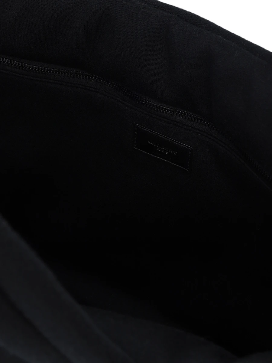 Сумка текстильная SAINT LAURENT 756269 FADNI 1000 Черный  Фото 4
