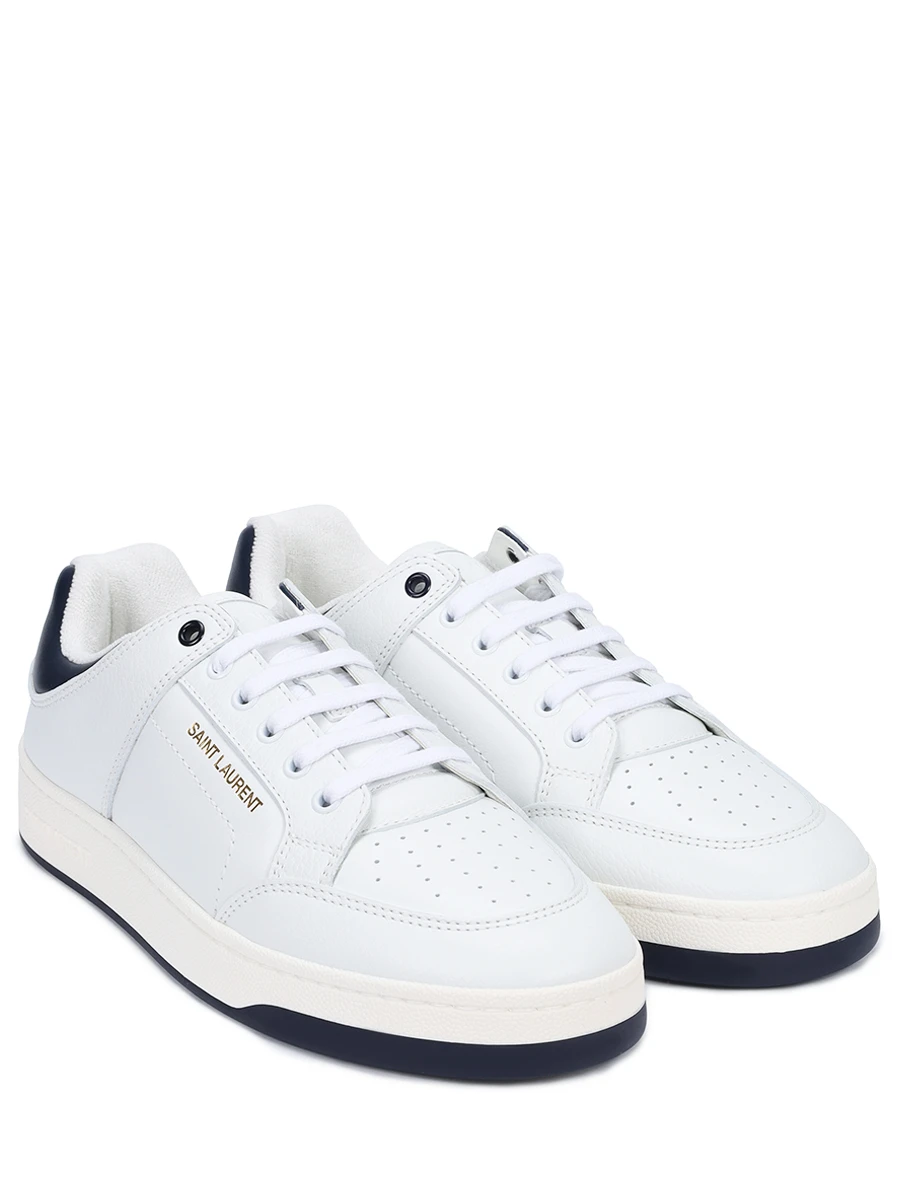 Кеды кожаные SL-61 SAINT LAURENT 799901 04GAC 9014 Белый  Фото 2