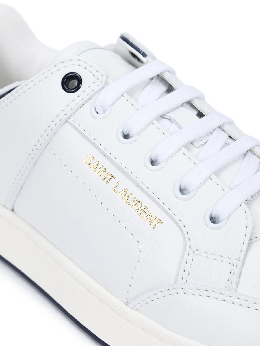 Кеды кожаные SL-61 SAINT LAURENT 799901 04GAC 9014 Белый  Фото 5