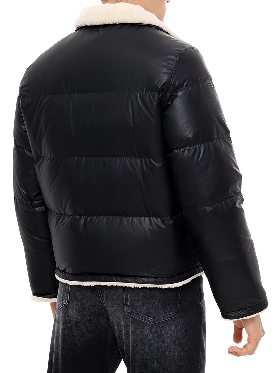 Пуховик стеганый SAINT LAURENT 745644 Y9G12 1001 Черный  Фото 3