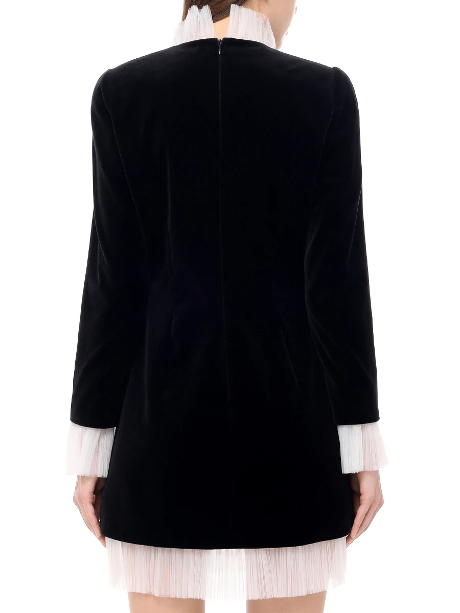 Платье шелковое YANINA Т-2846 Черный  Фото 3