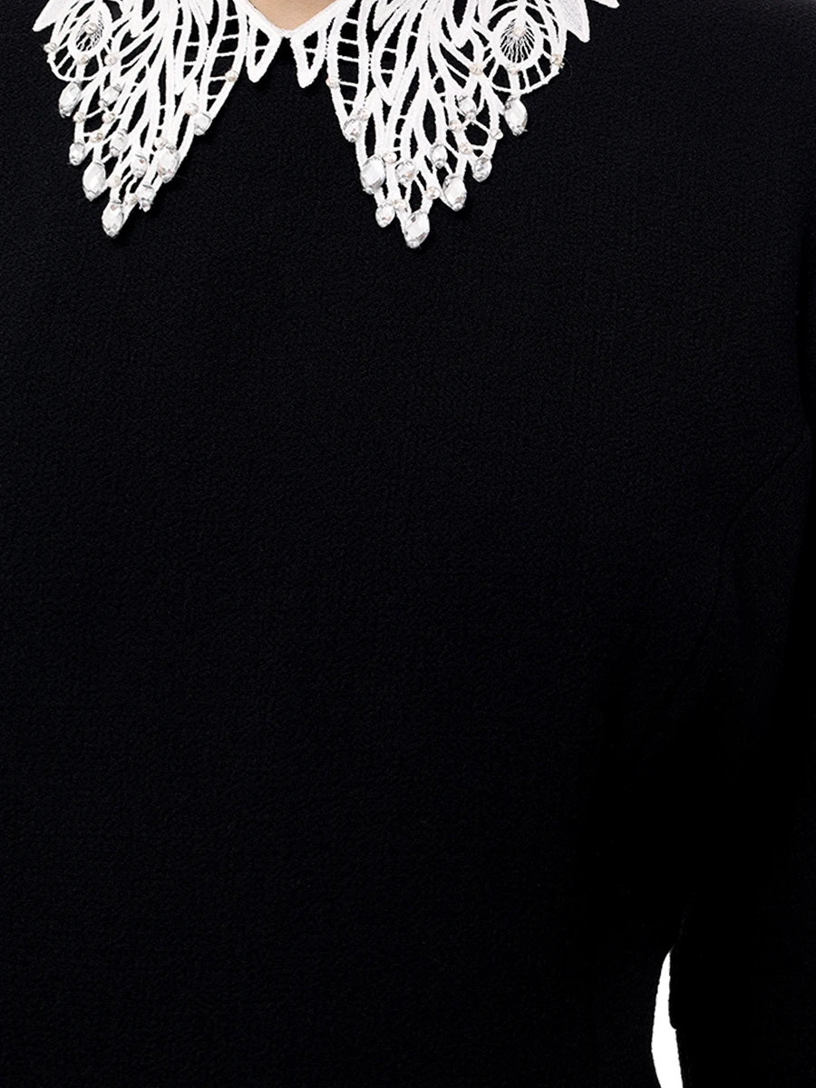 Платье шерстяное YANINA Т-2847 Черный  Фото 5