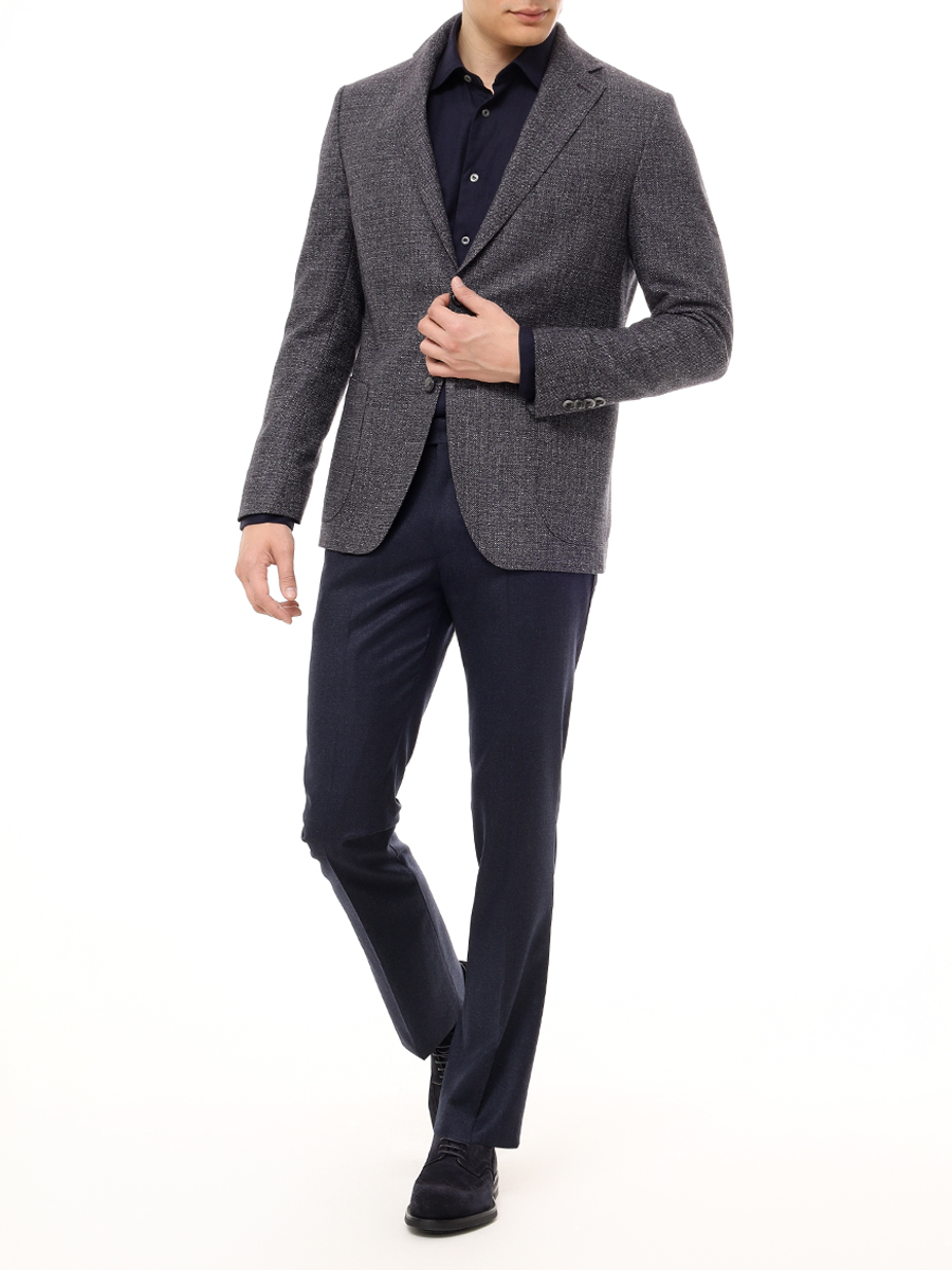 Пиджак шерстяной EDUARD DRESSLER 26232/94/6S31 6R sc-sendri Синий  Фото 2