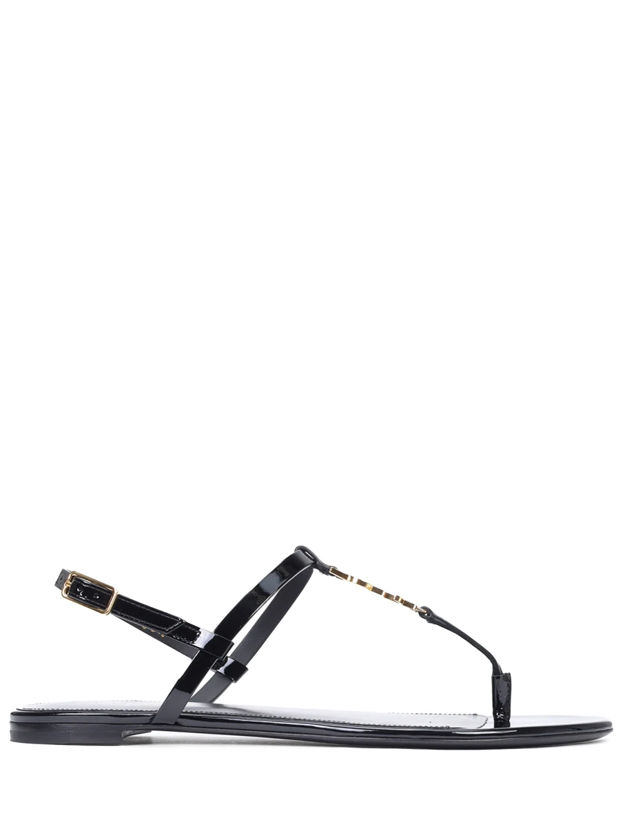 Сандалии кожаные Cassandra SAINT LAURENT 659817 B8IKK 1000 Черный Черный 
