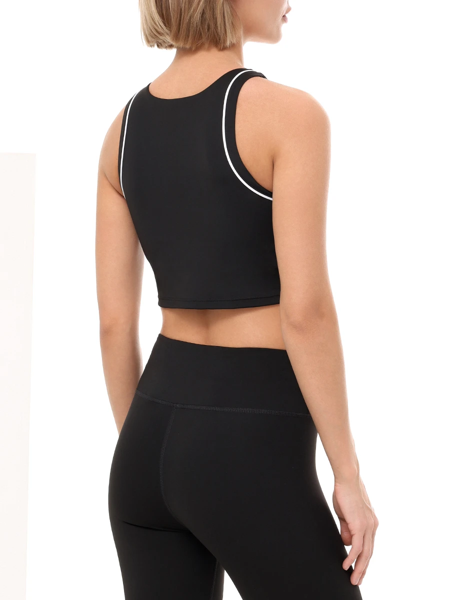 Топ с логотипом BORN FW24CS43-B INDRA Черный  Фото 3