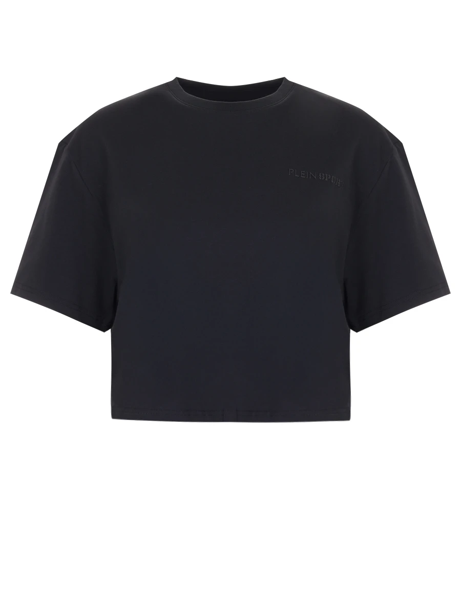 Футболка из модала и хлопка PLEIN SPORT WTK3544/02 Черный 