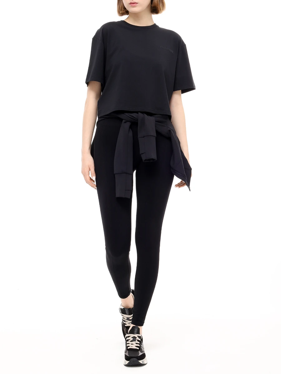 Футболка из модала и хлопка PLEIN SPORT WTK3544/02 Черный  Фото 2