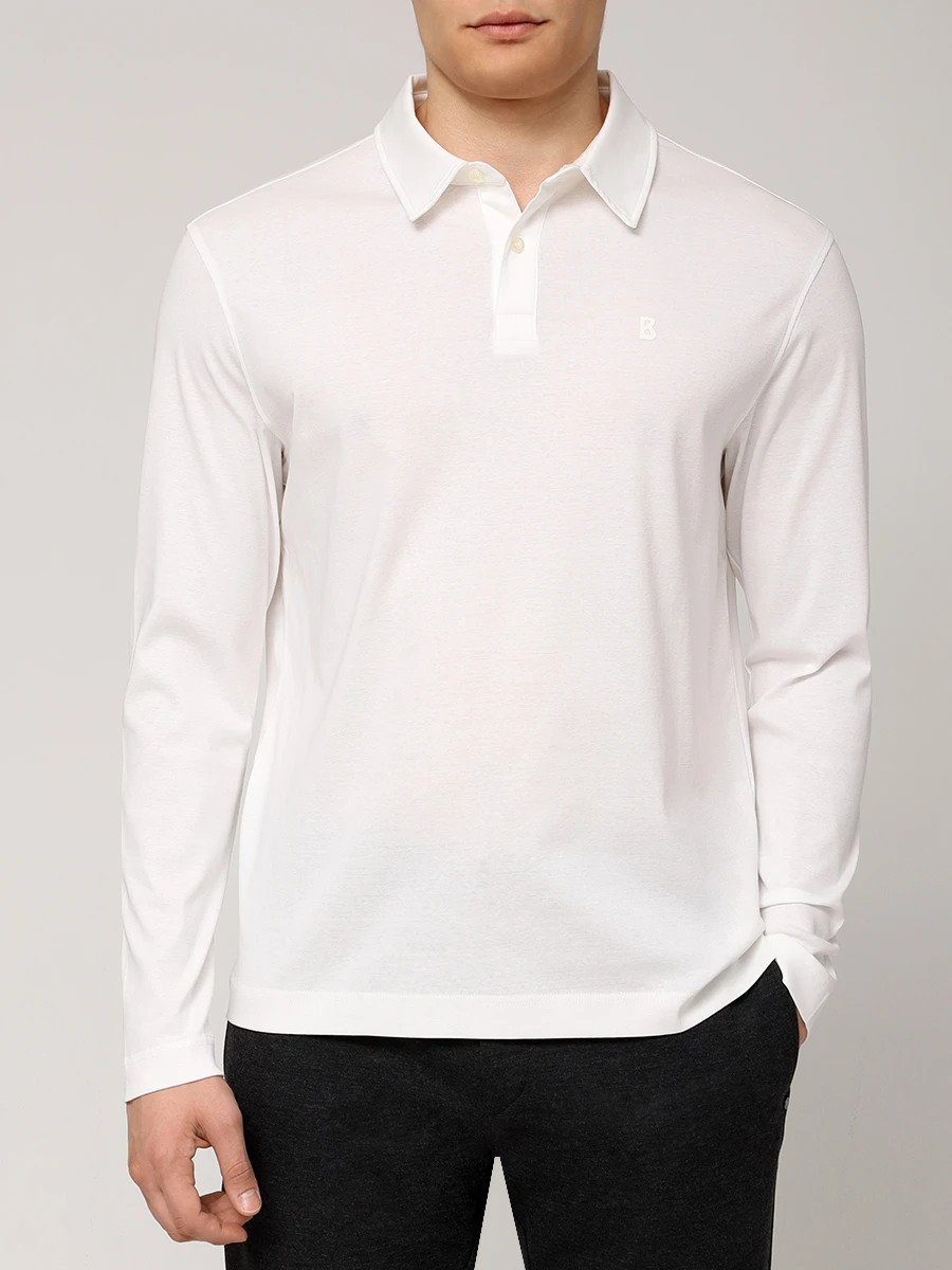 Поло хлопковое Mika BOGNER 58099436/753 MIKA-1 Белый  Фото 4