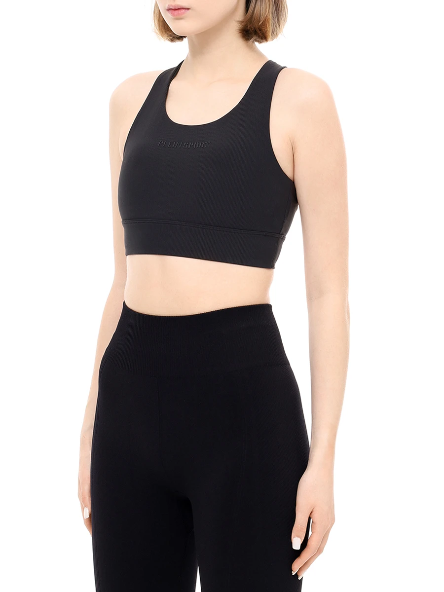 Топ однотонный PLEIN SPORT WJK0173/02 Черный  Фото 4